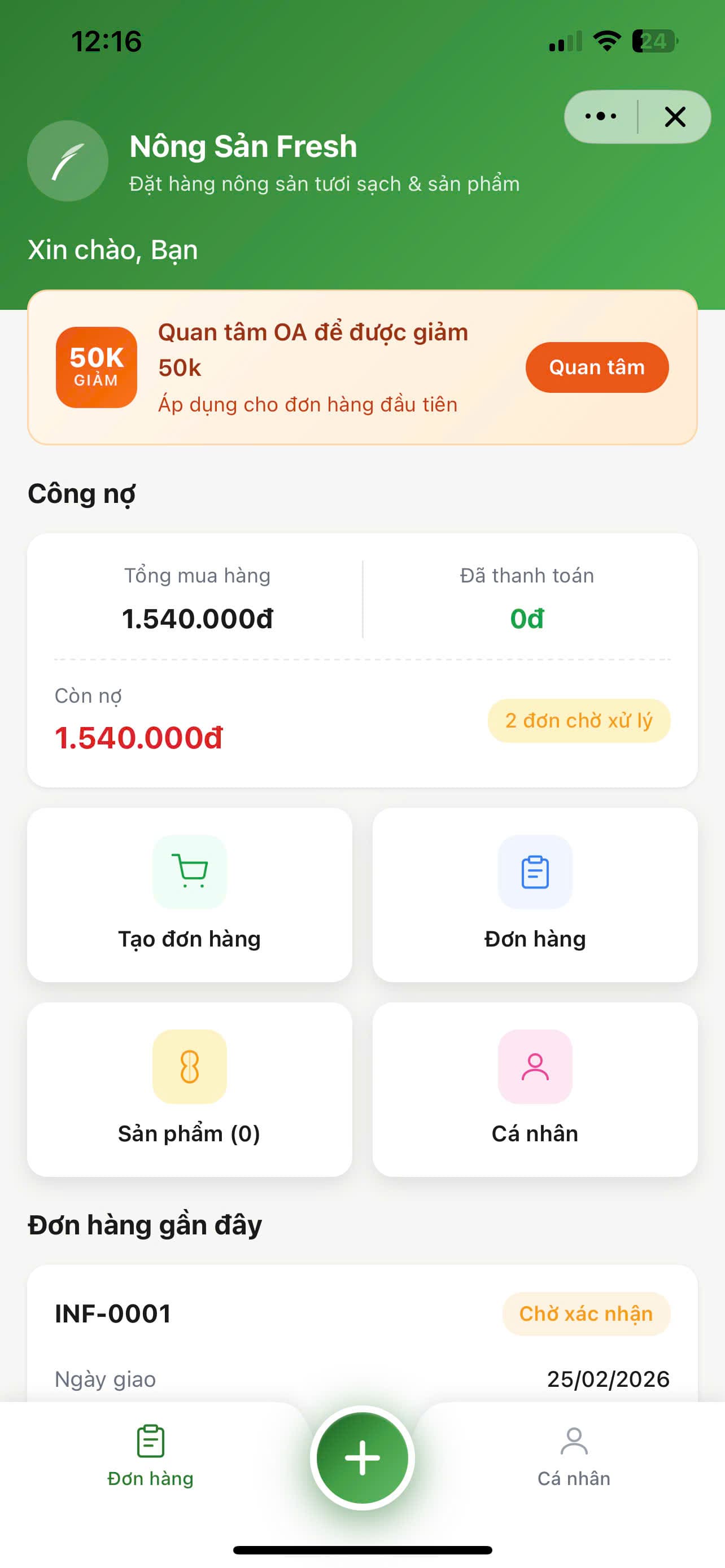 Q-T Fresh App Interface